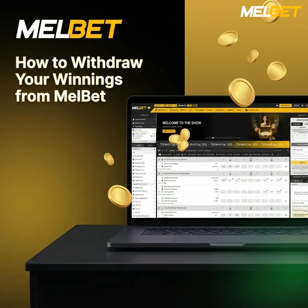 MelBet withdrawal steps showing cashier menu with UPI, PhonePe, and Paytm payment options for cashing out winnings