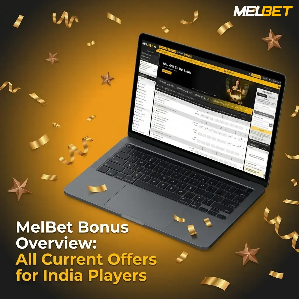 MelBet bonus offers for India players including welcome bonus, free spins, cashback, and loyalty rewards up to 212,000 INR